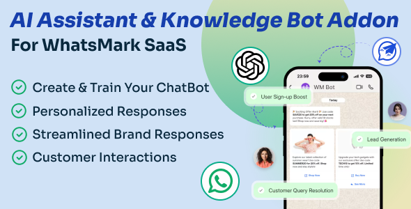 AI Assistant & Knowledge Bot Addon for WhatsMarkSaaS GPL