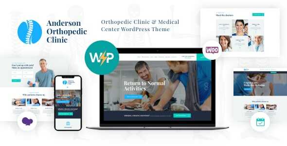 Anderson Theme GPL v1.4.1 – Orthopedic Clinic & Medical Center WordPress Websites