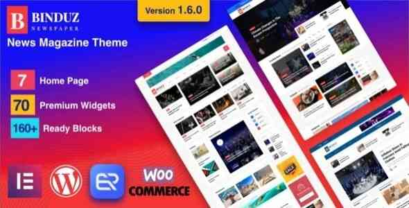 Binduz Theme GPL v2.2.0 – WordPress News Magazine Theme Latest Version