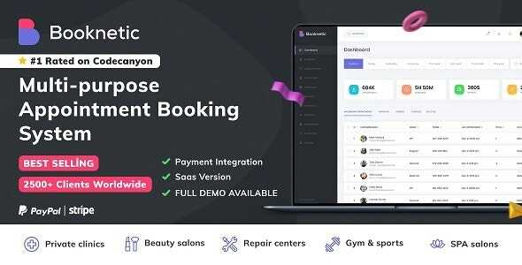 Booknetic GPL v3.9.0 – WordPress Booking Plugin for Appointment Scheduling [SaaS]