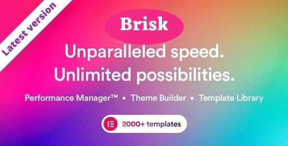Brisk Theme GPL v5.0.15 – Multi-Purpose Elementor WordPress Websites