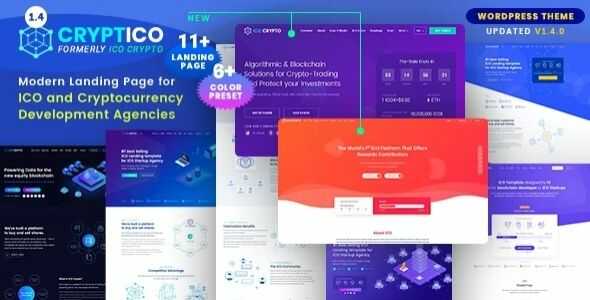 Cryptico Theme​ GPL v1.4.13 – ICO Crypto Landing & Cryptocurrency WordPress Theme​ Latest Version
