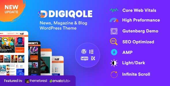 Digiqole Theme GPL v2.2.1 – News Magazine WordPress Websites