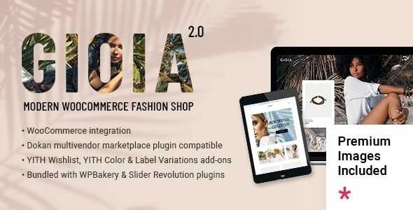 Gioia Modern Fashion Shop Theme GPL Latest Version