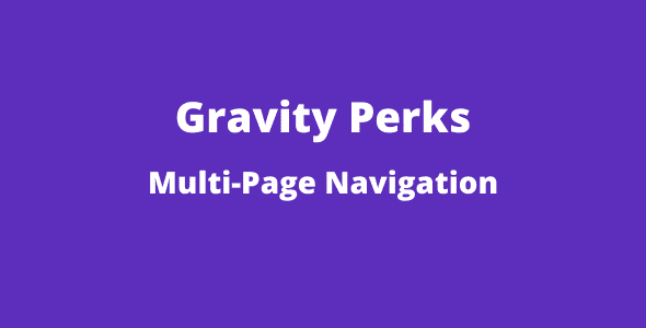 Gravity Perks Multi-Page Navigation Extension GPL