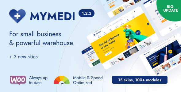 MyMedi Theme GPL v1.4.9 – Responsive WooCommerce WordPress Medical Website