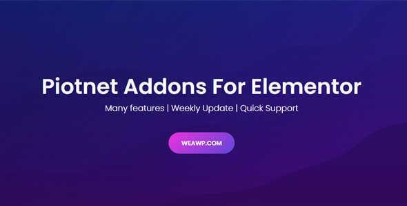Piotnet Addons For Elementor Pro GPL Latest Version