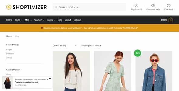 Shoptimizer Theme GPL v2.7.9 – Fastest WooCommerce WordPress Theme