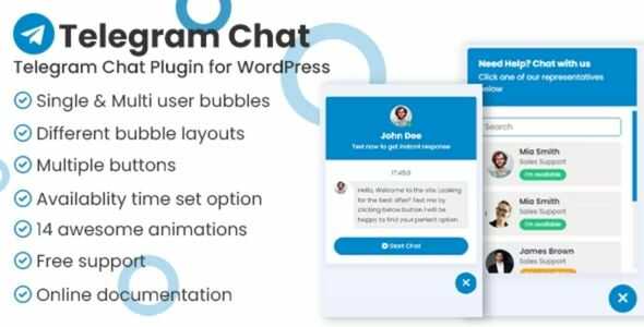 Telegram Chat Support Pro WordPress Plugin GPL Latest Version