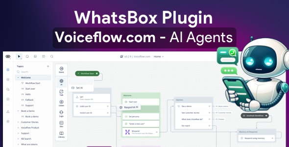 VoiceFlow AI agent for WhatsApp - Plugin for WhatsBox GPL