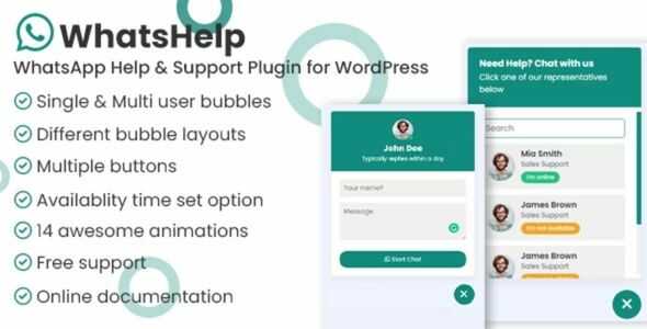 WhatsApp Chat Support Pro WordPress Plugin GPL Latest Version