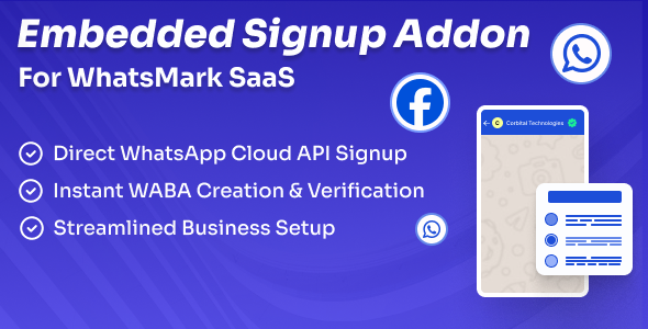 WhatsApp Embedded Signup Addon for WhatsMarkSaaS GPL