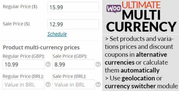 WooCommerce Ultimate Multi Currency Suite GPL v1.12.1 Latest Version